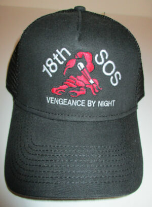 18th SOS Stinger Hat, Black Mesh