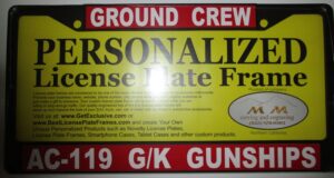 Ground Crew AC-119G/K License Plate Holder